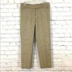 Ann Taylor Silk Wool Blend Tan Dress Pant Size 2